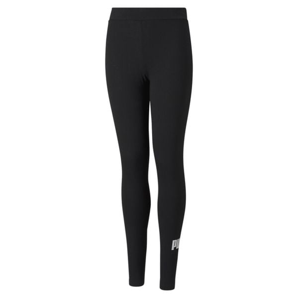 Młodzieżowe legginsy z logo Essentials PUMA Black. Czarna legginsy damskie Puma, bez wzorów. W wyprzedaży za 93.25 zł.