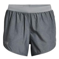 Krótkie spodenki dla kobiet Under Armour FLY BY SHORT. Szare szorty damskie Under Armour, bez wzorów, sportowe. Za 79.99 zł.
