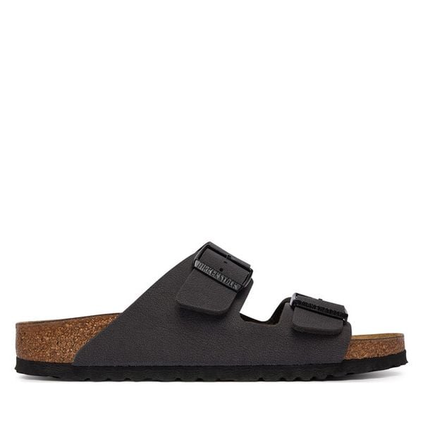 Klapki Birkenstock. Szare klapki damskie Birkenstock, bez wzorów, bez obcasa, bez zapięcia. Za 359.99 zł.