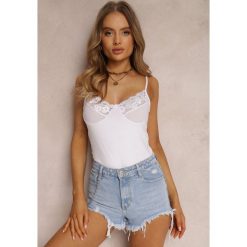 Biały Top Bawełniany Perothee. Białe topy damskie Renee, l, bez wzorów, z bawełny, bez kołnierzyka, bez ramiączek. Za 19.99 zł.