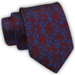 Krawat Alties (7 cm) - Bordowy, Kwiatowy Wzór. Czerwone krawaty i muchy Alties, bez wzorów, z tkaniny, eleganckie. Za 40.00 zł.