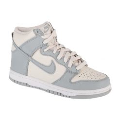 Buty sportowe Sneakersy damskie, Dunk High Bg. Białe obuwie sportowe damskie Nike, bez wzorów, z gumy, bez zapięcia, trekkingowe. Za 419.99 zł.