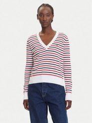 Tommy Jeans Sweter Essential DW0DW19888 Kolorowy Regular Fit. Swetry nierozpinane damskie Tommy Jeans, xxs, bez wzorów, z bawełny, bez kołnierzyka, bez ramiączek. Za 279.99 zł.