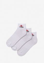 3-pack Białe Skarpety Nautilyn. Białe skarpetki damskie Born2be, bez wzorów. Za 4.99 zł.