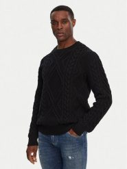 Dolce&Gabbana Sweter GXX02T JCVYE Czarny Regular Fit. Czarne swetry męskie Dolce&Gabbana, m, bez wzorów, z wełny, bez kołnierzyka, bez ramiączek. Za 4,269.00 zł.