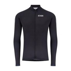 Męska koszulka kolarska z długim rękawem – Czarna. Czarne bluzy męskie KEADA SPORTS, m, bez wzorów, sportowe, bez ramiączek, bez kaptura. Za 332.00 zł.
