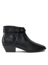 Ted Baker Botki 159877 Czarny. Czarne botki damskie Ted Baker, bez wzorów, ze skóry, bez obcasa, na słupku, bez zapięcia. Za 499.99 zł.