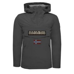 Kurtka wodoodporna z 2 kieszeniami Napapijri Rainforest. Szare kurtki męskie Napapijri, bez wzorów, sportowe, bez kaptura. W wyprzedaży za 718.00 zł.