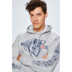 DC - Bluza. Szare bluzy męskie DC, l, bez wzorów, z bawełny, bez ramiączek, z kapturem. W wyprzedaży za 199.90 zł.