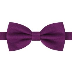Bawełniana Mucha Męska His Story - Fioletowa. Fioletowe krawaty i muchy His Story, z aplikacjami, z bawełny, eleganckie. Za 45.00 zł.