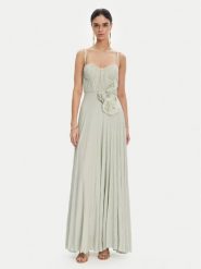 Elisabetta Franchi Sukienka wieczorowa AB-R22-52E2 Zielony Regular Fit. Zielone sukienki damskie Elisabetta Franchi, bez wzorów, z wiskozy, wizytowe, bez kołnierzyka, bez ramiączek. Za 1,719.00 zł.