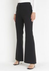 Czarne Spodnie Dzwony Hippiala. Czarne spodnie materiałowe damskie Born2be, bez wzorów, z jeansu, eleganckie. Za 84.99 zł.