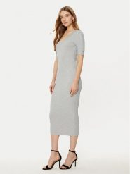 Guess Sukienka dzianinowa W5RK11 Z2V62 Szary Bodycon Fit. Szare sukienki damskie Guess, l, z aplikacjami, z dzianiny, bez kołnierzyka, bez ramiączek, bodycon. Za 319.99 zł.