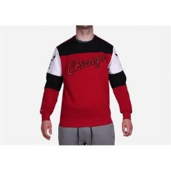 Bluza sportowa męska Mitchell & Ness Chicago Bulls. Czerwone bluzy sportowe męskie Mitchell & Ness, m, bez wzorów, bez kaptura. Za 525.00 zł.