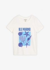 T-shirt z czystej bawełny organicznej. Białe t-shirty damskie bonprix, bez wzorów, z bawełny, bez kołnierzyka, bez ramiączek. Za 64.99 zł.
