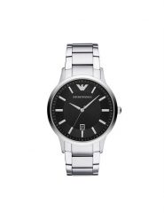 Emporio Armani Zegarek AR11181 Srebrny. Szare zegarki męskie Emporio Armani, bez wzorów, srebrne. Za 1,289.00 zł.