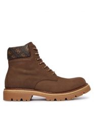 Guess Trapery FMFSIR LEA10 Brązowy. Brązowe buty zimowe męskie Guess, z aplikacjami, z nubiku, bez obcasa, bez zapięcia. Za 559.99 zł.