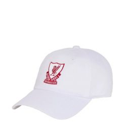 CZAPKA Z DASZKIEM LIVERPOOL FC. Białe czapki damskie Adidas, bez wzorów, z bawełny, eleganckie. Za 129.00 zł.