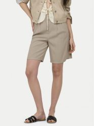 ONLY Szorty materiałowe Aris 15364121 Beżowy Regular Fit. Brązowe szorty damskie ONLY, bez wzorów, z materiału. Za 149.99 zł.