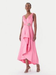 Rinascimento Sukienka koktajlowa CFC0127853003 Różowy Slim Fit. Czerwone sukienki damskie Rinascimento, xs, bez wzorów, z syntetyku, wizytowe, bez kołnierzyka, bez ramiączek. Za 849.99 zł.