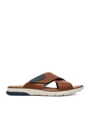 Rieker Klapki CEO-25283-22 Brązowy. Brązowe klapki męskie Rieker, bez wzorów, z materiału, bez zapięcia. Za 299.99 zł.