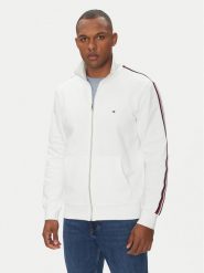 Tommy Hilfiger Bluza Global Stripe MW0MW38686 Biały Regular Fit. Białe bluzy męskie Tommy Hilfiger, l, bez wzorów, z bawełny, bez ramiączek, bez kaptura. Za 389.99 zł.