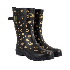 Kalosze Damskie Celeste Z Nadrukiem. Czarne kalosze damskie Trespass, bez wzorów, bez zapięcia. Za 267.99 zł.