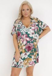 Zielona Sukienka z Wiskozy Irima. Zielone sukienki damskie Born2be, na lato, l, z aplikacjami, z wiskozy, bez kołnierzyka, bez ramiączek, mini. Za 54.99 zł.