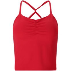 Damski tank top Athlecia Ashly. Czerwone topy damskie Athlecia, bez wzorów, sportowe, bez kołnierzyka, bez ramiączek. Za 219.50 zł.