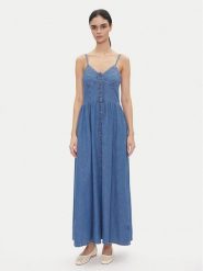 Lee Sukienka jeansowa Corset 112363488 Niebieski Slim Fit. Niebieskie sukienki damskie Lee, s, bez wzorów, z bawełny, bez kołnierzyka, bez ramiączek. Za 279.99 zł.