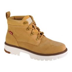 Levis Buty Levi's Solvi Ankle 233618-932-74 żółte. Żółte botki damskie bez wzorów, z materiału, bez obcasa, bez zapięcia. Za 585.01 zł.