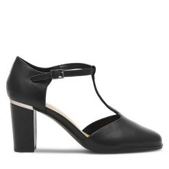 Czółenka Lasocki. Czarne czółenka damskie Lasocki, bez wzorów, bez obcasa, bez zapięcia. Za 137.99 zł.