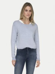 ONLY Sweter Venice 15333989 Błękitny Regular Fit. Niebieskie swetry nierozpinane damskie ONLY, xs, bez wzorów, z wiskozy, bez kołnierzyka, bez ramiączek. Za 99.99 zł.