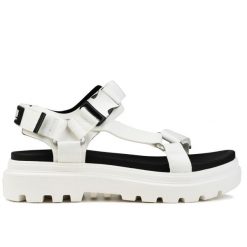 Sandały damskie sportowe Palladium PALLACRUISE STRAP. Białe sandały damskie Palladium, bez wzorów, bez obcasa, bez zapięcia. W wyprzedaży za 269.00 zł.