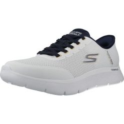 Buty SKECHERS SLIP-INS GO WALK FLEX NETRO Biały. Białe buty zimowe męskie Skechers, bez wzorów, z tkaniny, bez obcasa, bez zapięcia. Za 385.99 zł.