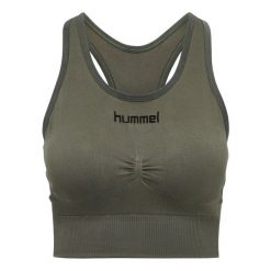 Bezszwowy biustonosz dla kobiet Hummel First. Brązowe biustonosze Hummel, bez wzorów. Za 152.50 zł.