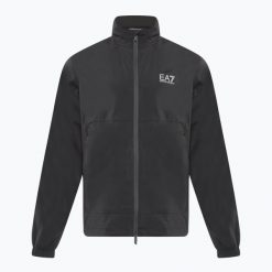 Kurtka męska EA7 Emporio Armani Golf Pro Windbreaker. Czarne kurtki męskie EA7 Emporio Armani, l, bez wzorów, z elastanu, bez kołnierzyka, bez ramiączek. Za 819.99 zł.