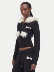 Juicy Couture Kardigan JCWAS226309 Czarny Regular Fit. Czarne kardigany damskie Juicy Couture, xxs, bez wzorów, z syntetyku, bez kołnierzyka. Za 499.99 zł.
