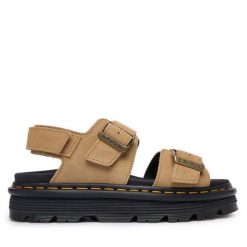 Sandały Dr. Martens. Brązowe sandały damskie Dr. Martens, bez wzorów, bez obcasa, na płaskiej podeszwie, bez zapięcia. Za 543.99 zł.