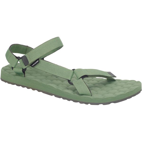 Sandały Trail FIGG/43. Zielone sandały męskie Lizard, bez wzorów, z gumy, bez zapięcia. Za 122.98 zł.