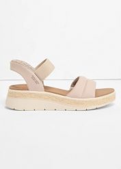 Wsuwane sandały na koturnie marki Skechers. Czarne sandały damskie bonprix, bez wzorów, bez obcasa, na koturnie, bez zapięcia. Za 329.99 zł.