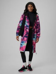 4F Dwustronna parka przejściowa membrana 5000 damska - multikolor S. Brązowe parki damskie 4F, s, bez wzorów, z materiału, bez kaptura. Za 399.99 zł.