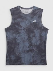 4F Koszulka treningowa regular szybkoschnąca męska - czarna XL. Czarne t-shirty męskie 4F, m, bez wzorów, z materiału, bez kołnierzyka, bez ramiączek. Za 99.99 zł.