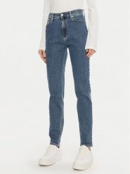 Calvin Klein Jeans Jeansy J20J224030 Niebieski Mom Fit. Niebieskie jeansy damskie Calvin Klein Jeans, bez wzorów, z bawełny. Za 389.99 zł.