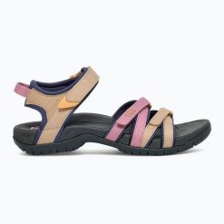 TEVA Sandały turystyczne damskie W'S Tirra root light multi-36. Czerwone sandały damskie Teva, bez wzorów, z materiału, bez obcasa, bez zapięcia. Za 209.90 zł.