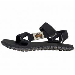 Sandały Gumbies Scrambler Sandal G-SC-UNI-BLACK czarne. Czarne sandały męskie bez wzorów, z gumy, bez zapięcia. Za 298.61 zł.