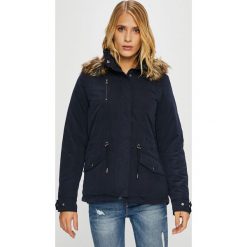 Only - Parka. Niebieskie parki damskie ONLY, l, bez wzorów, z materiału, z kapturem. W wyprzedaży za 129.90 zł.