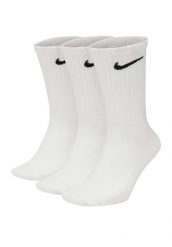 Skarpetki Unisex Adult Everyday Cushioned Crew (zestaw 3 Sztuk). Białe skarpety męskie Nike, bez wzorów, z bawełny. Za 177.99 zł.