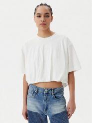 PINKO T-Shirt Torrone 104257 A2F8 Biały Regular Fit. Białe t-shirty damskie Pinko, s, bez wzorów, z bawełny, bez kołnierzyka, bez ramiączek. Za 319.99 zł.