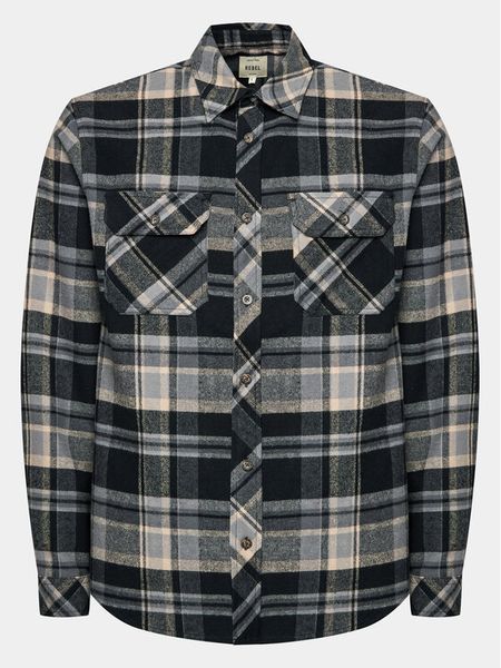 Redefined Rebel Koszula 224116 Czarny Regular Fit. Czarne koszule męskie Redefined Rebel, m, bez wzorów, z bawełny, bez kołnierzyka, bez ramiączek. Za 189.99 zł.